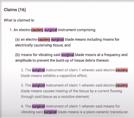 Google Patent Claims