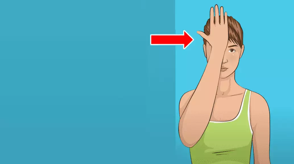Dominant Hand Against Forehead, Step # 2