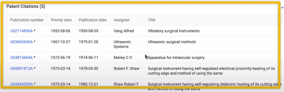 Google Patent Citations