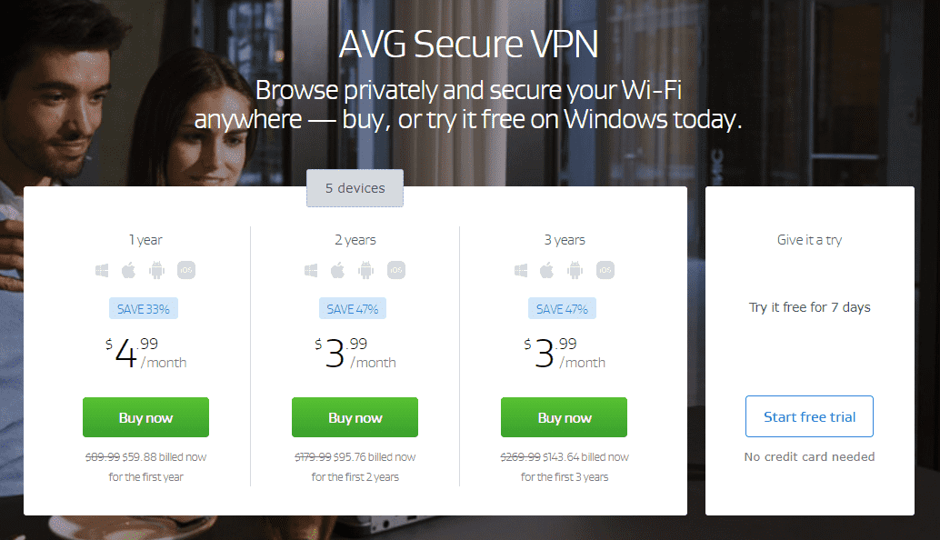 AVG Secure VPN Pricing AVG Secure VPN Pricing