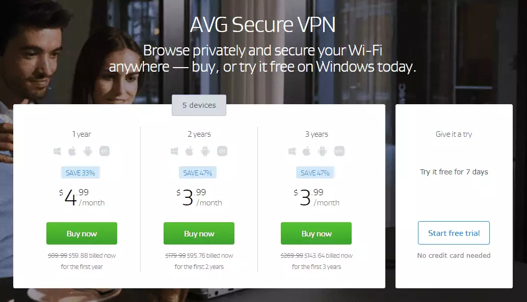AVG Secure VPN Pricing AVG Secure VPN Pricing